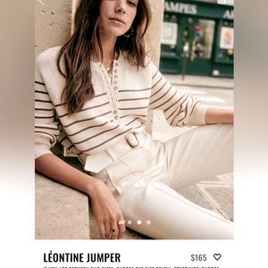 Sezane Leontine jumper - xxs brown/ecru